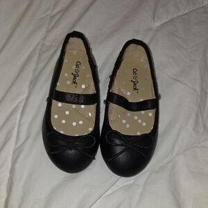 Cat & Jack Black Bow Mary Jane Flats for Toddler Girls